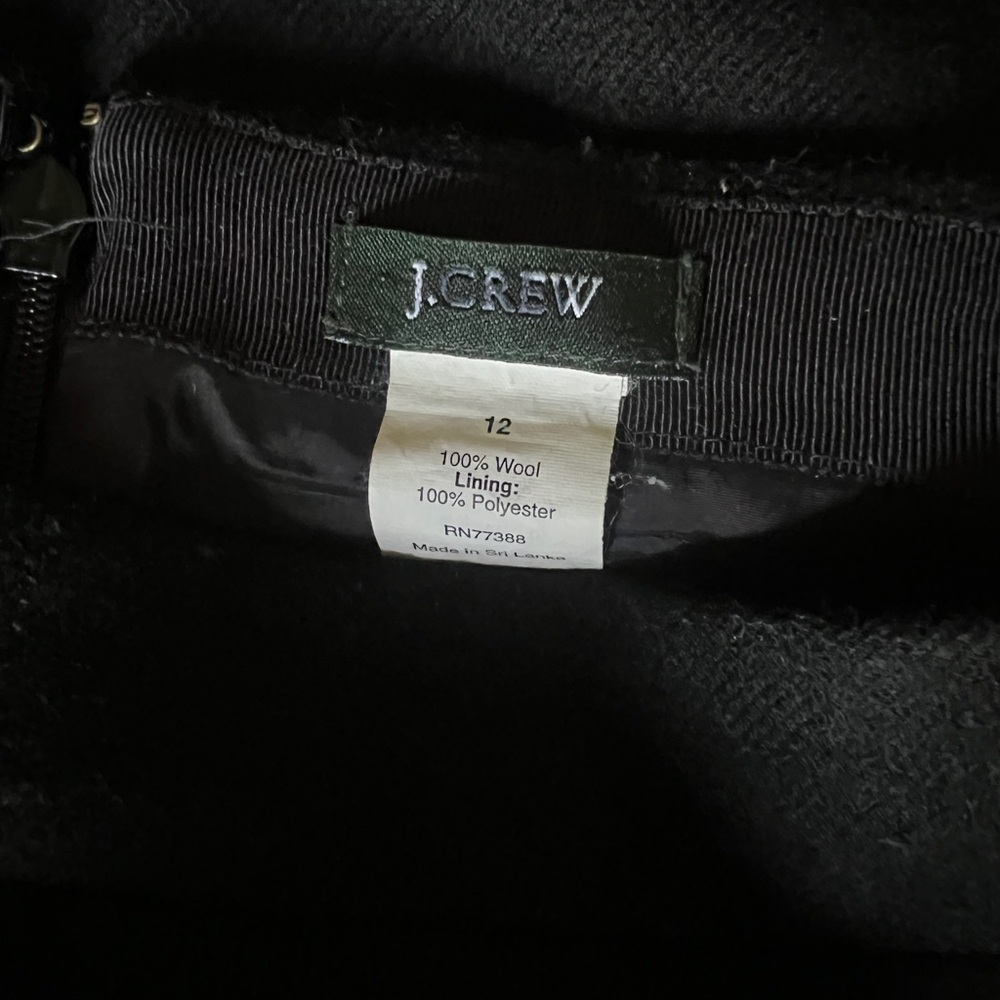Black Wool Pencil Skirt Size 12 - Picture 4 of 4